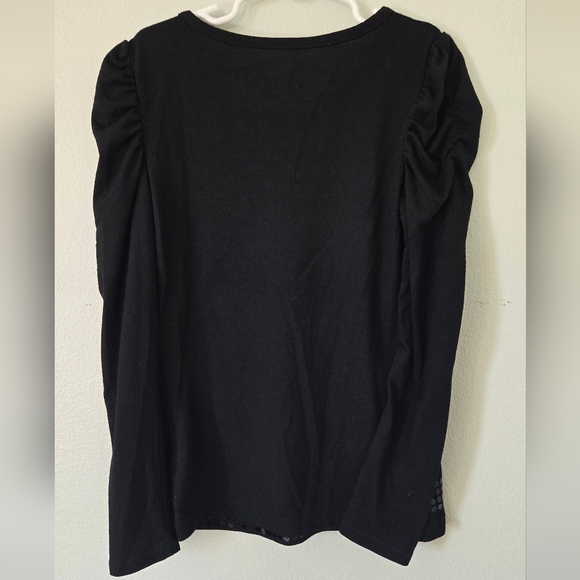 Sequin Black Girls Top SO brand Size 7/8 - Picture 2 of 5